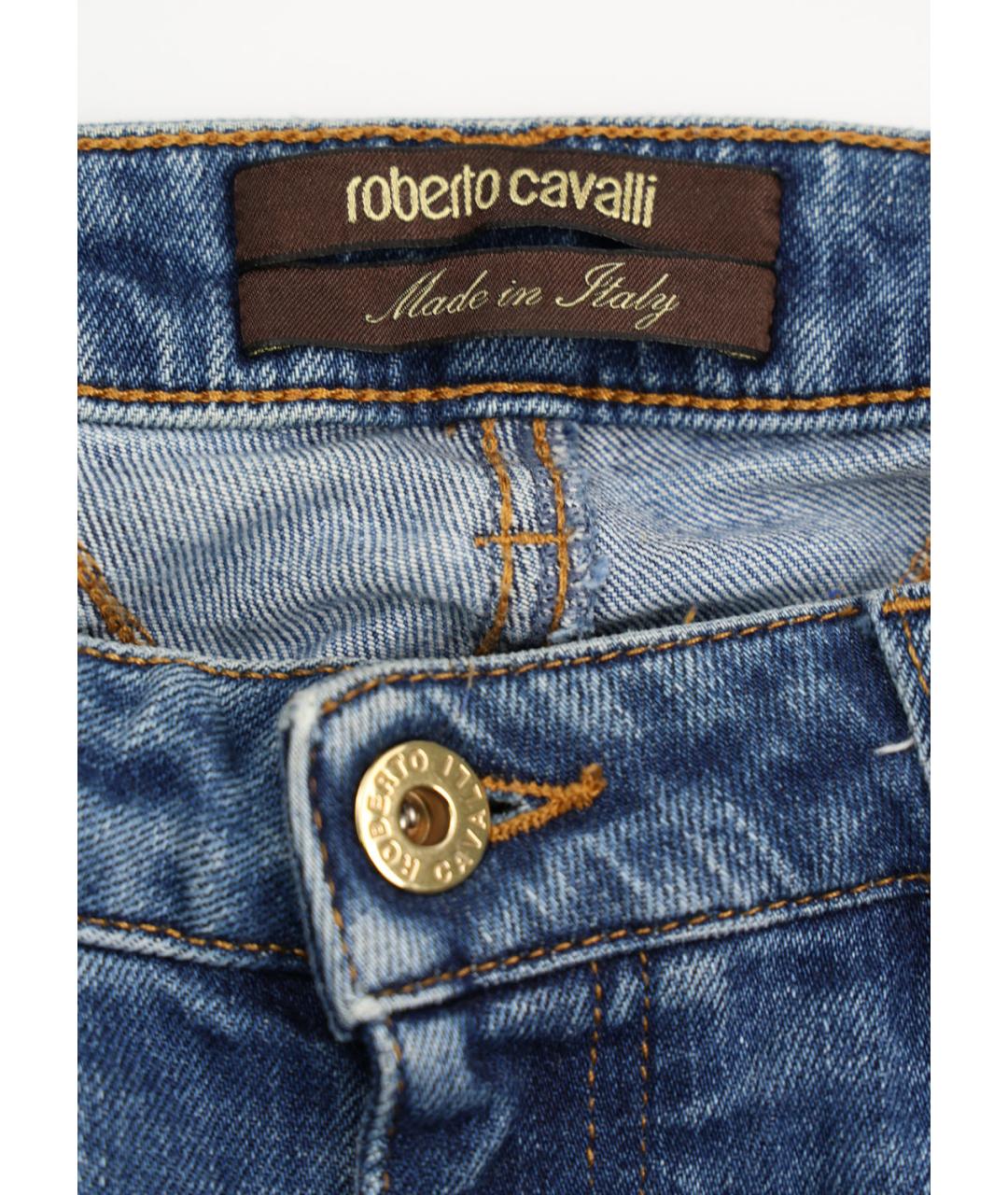 ROBERTO CAVALLI Синие прямые джинсы, фото 3