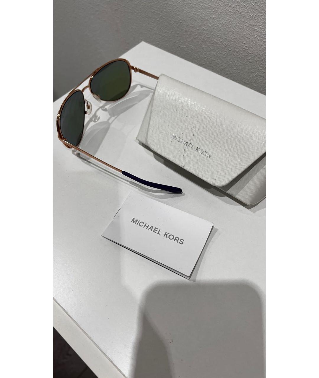 MICHAEL KORS Фиолетовые металлические солнцезащитные очки, фото 5