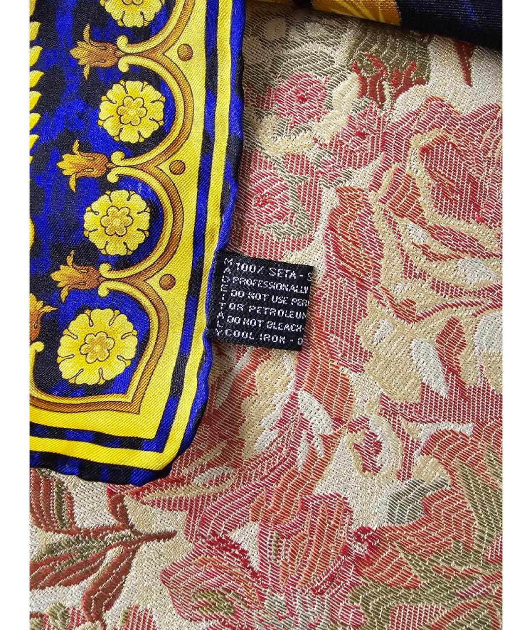 VERSACE COLLECTION Мульти шелковый платок, фото 4