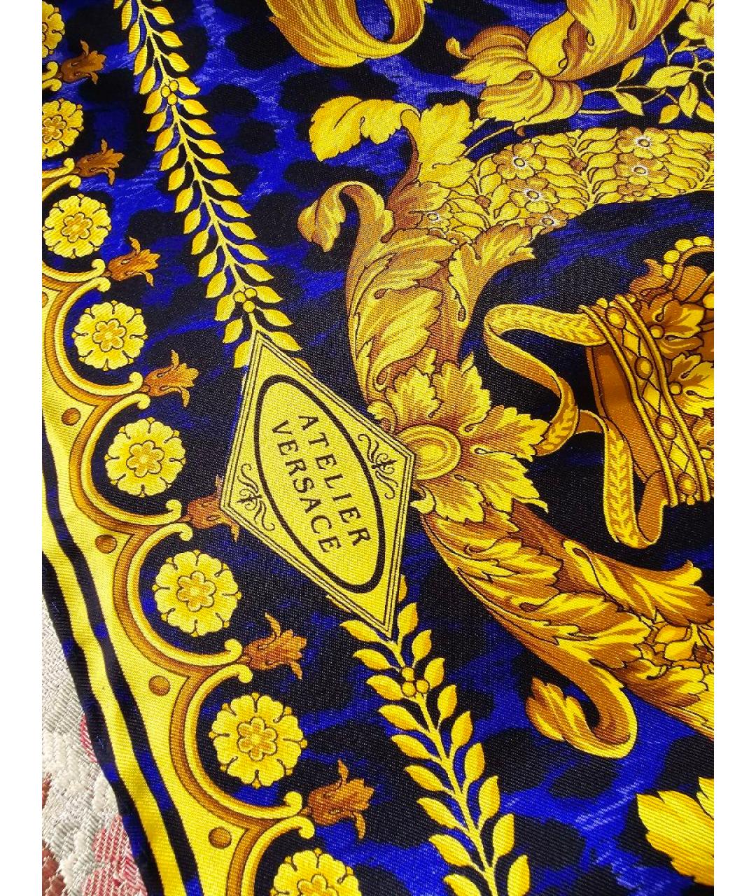 VERSACE COLLECTION Мульти шелковый платок, фото 2