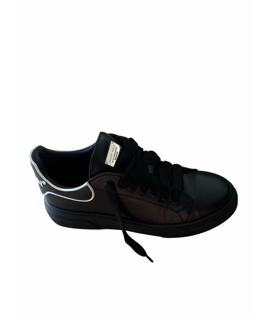 3.1 PHILLIP LIM Черные кожаные кеды, фото 1