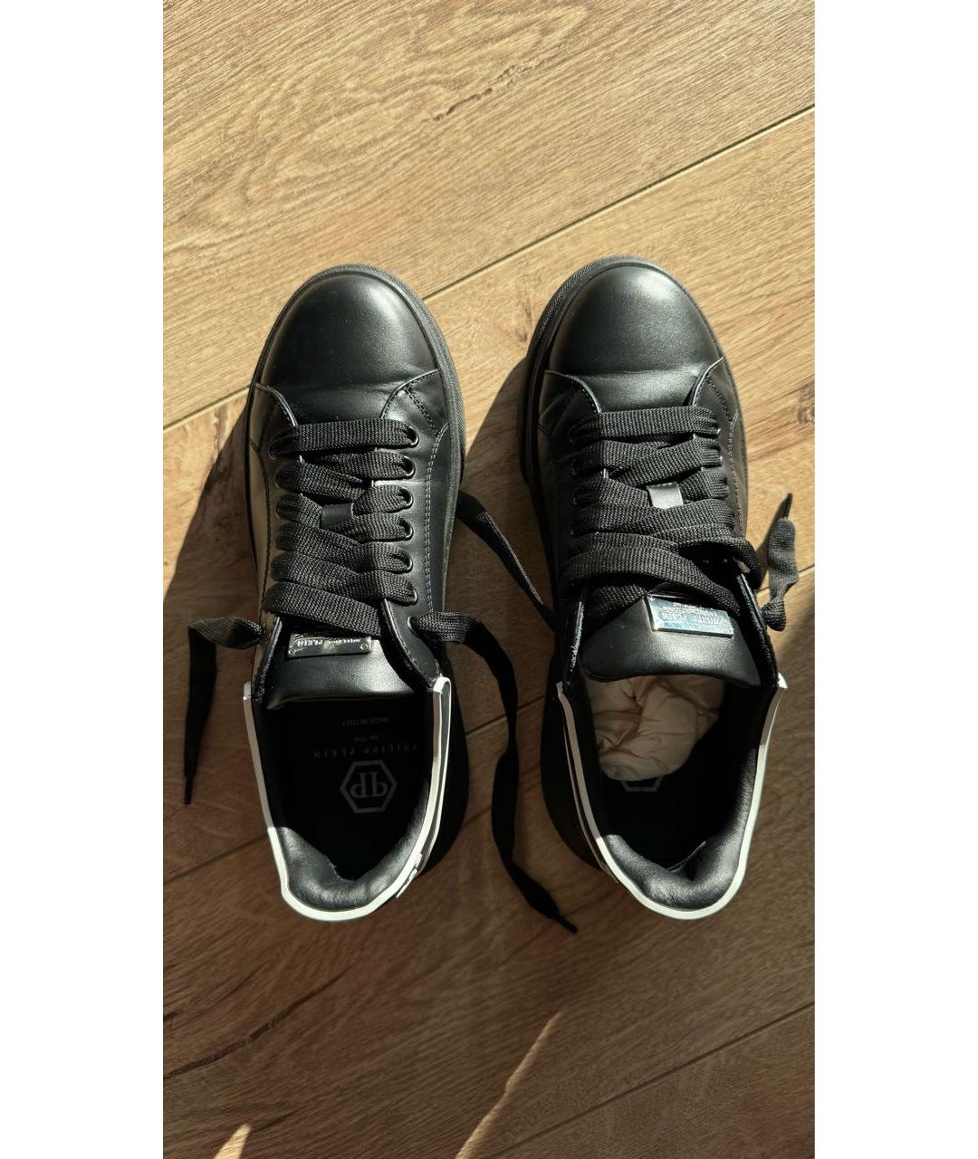 3.1 PHILLIP LIM Черные кожаные кеды, фото 3