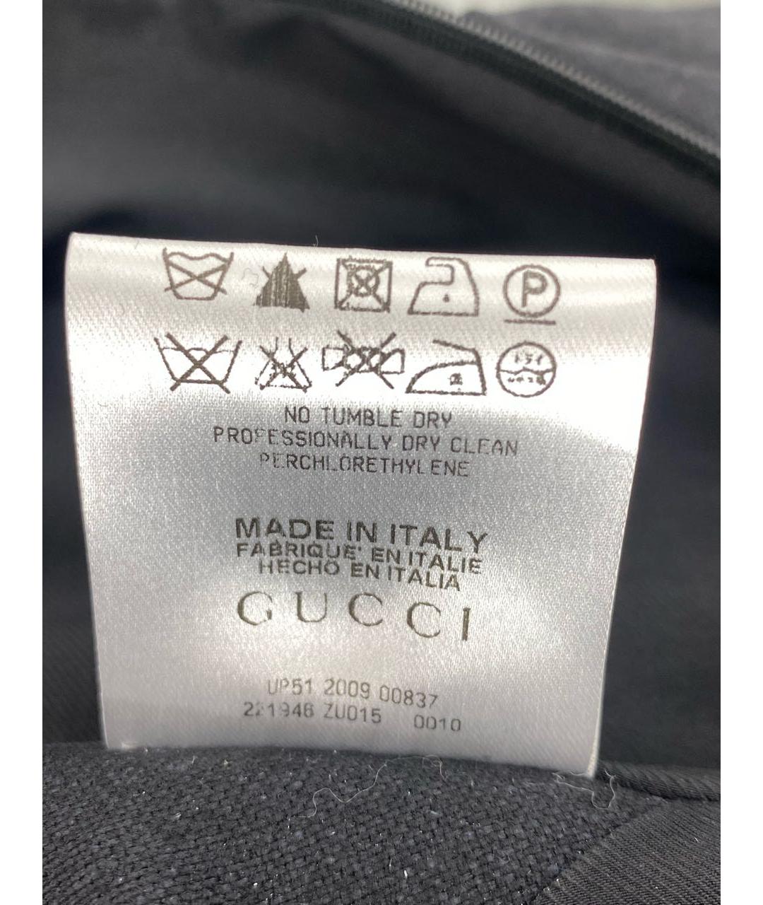 GUCCI Черное шерстяное повседневное платье, фото 7