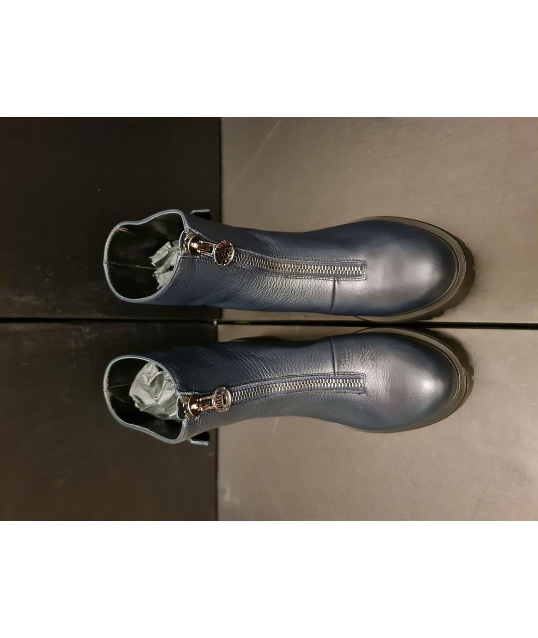 LORIBLU Синие кожаные ботинки, фото 3
