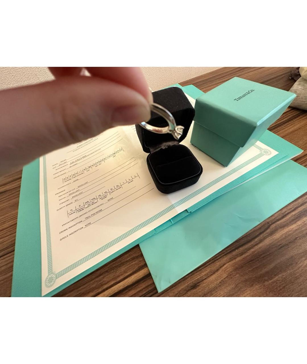 TIFFANY&CO Платиновое кольцо, фото 6