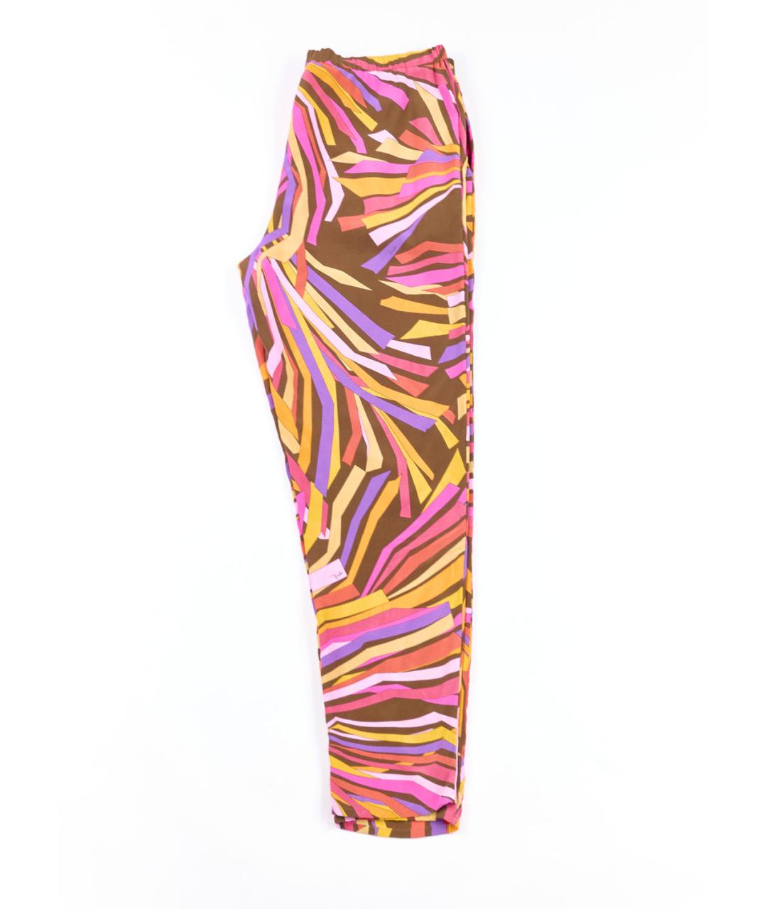 EMILIO PUCCI Мульти шелковые брюки узкие, фото 2