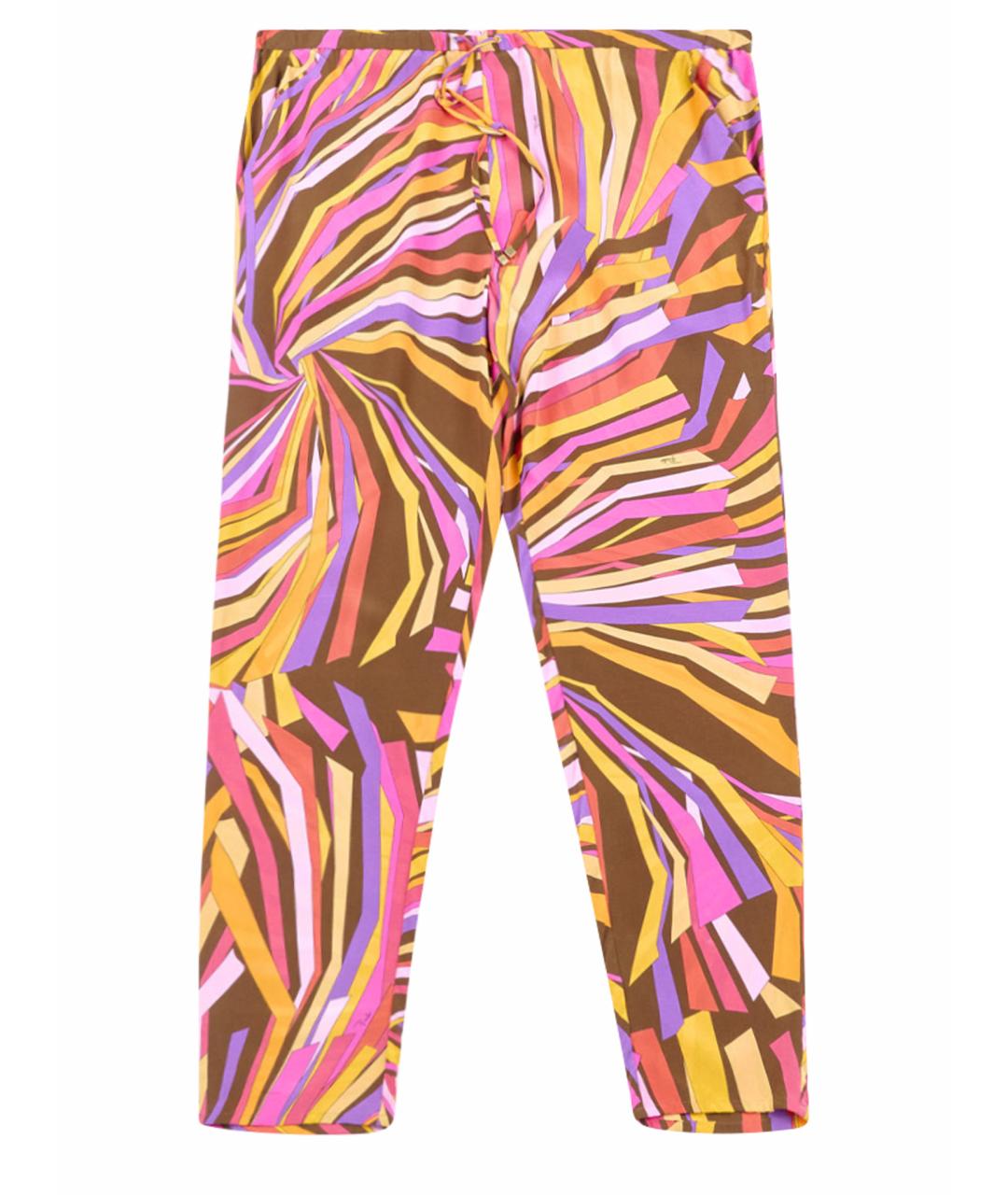 EMILIO PUCCI Мульти шелковые брюки узкие, фото 1
