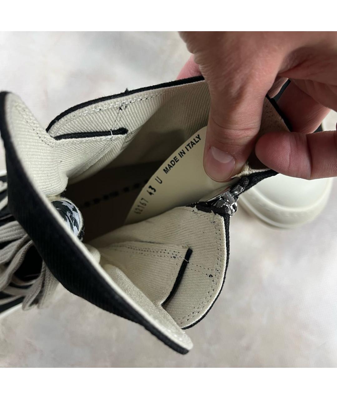 RICK OWENS DRKSHDW Черные высокие кроссовки / кеды, фото 4