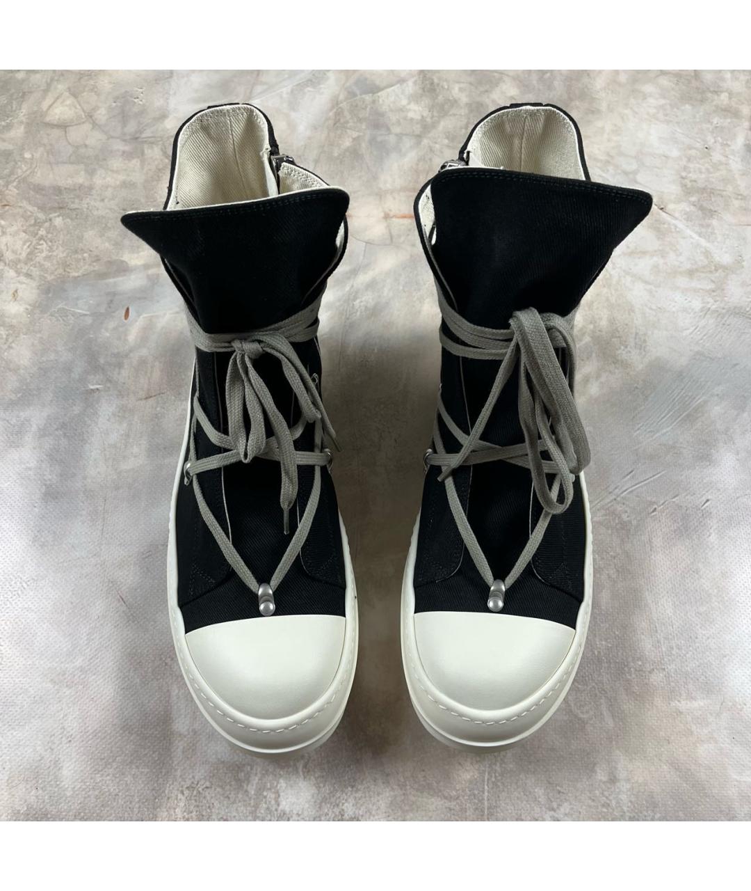 RICK OWENS DRKSHDW Черные высокие кроссовки / кеды, фото 2