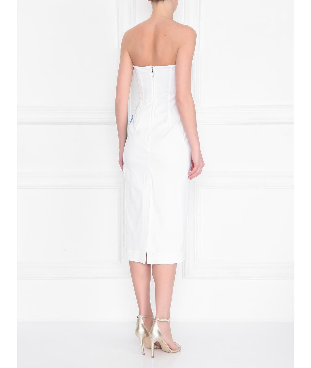 SPORTMAX Белое хлопковое платье, фото 4