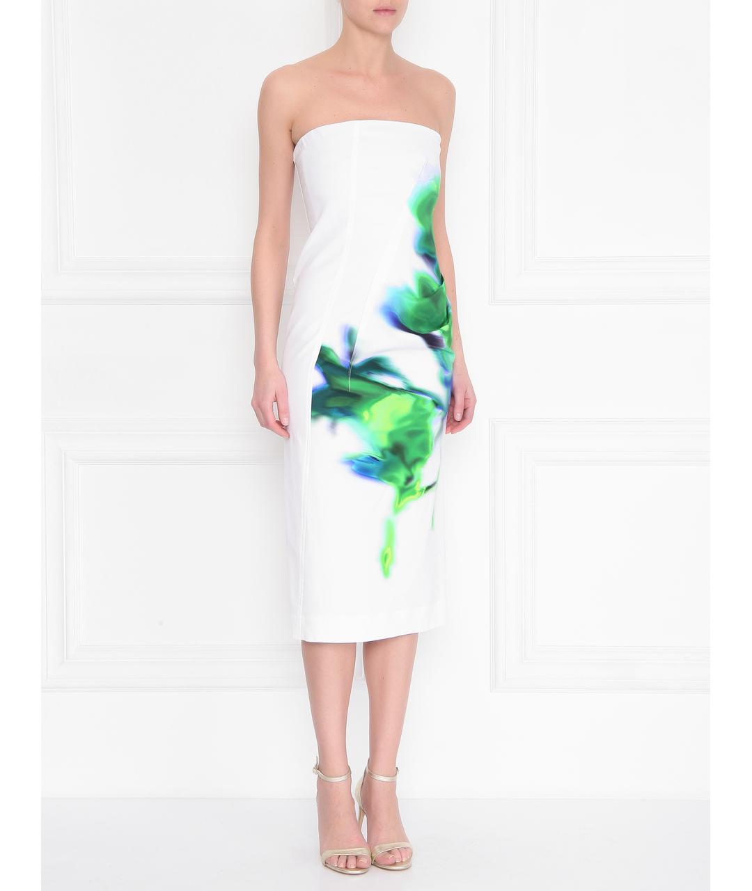 SPORTMAX Белое хлопковое платье, фото 2