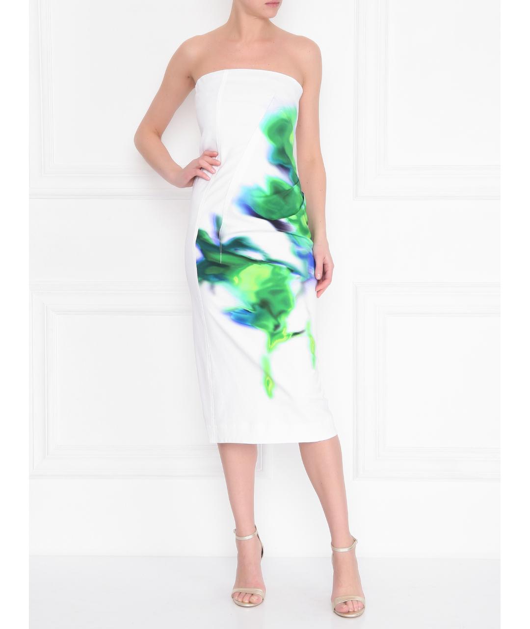 SPORTMAX Белое хлопковое платье, фото 3