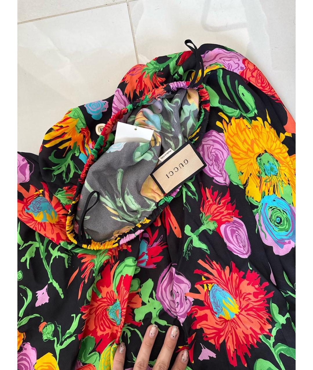 GUCCI Вискозная юбка макси, фото 3