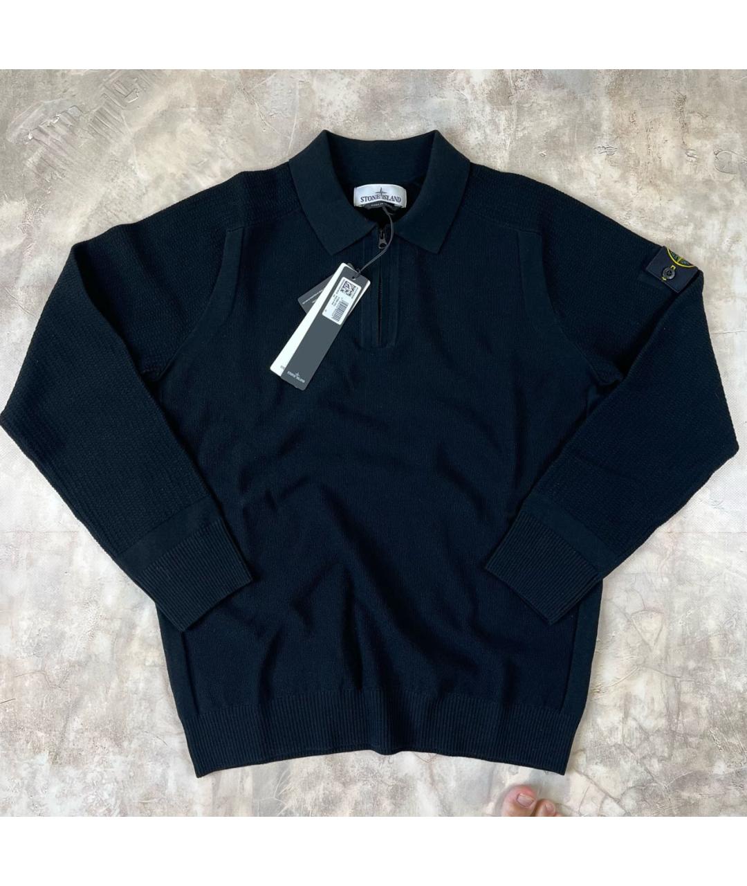 STONE ISLAND Черный шерстяной джемпер / свитер, фото 6