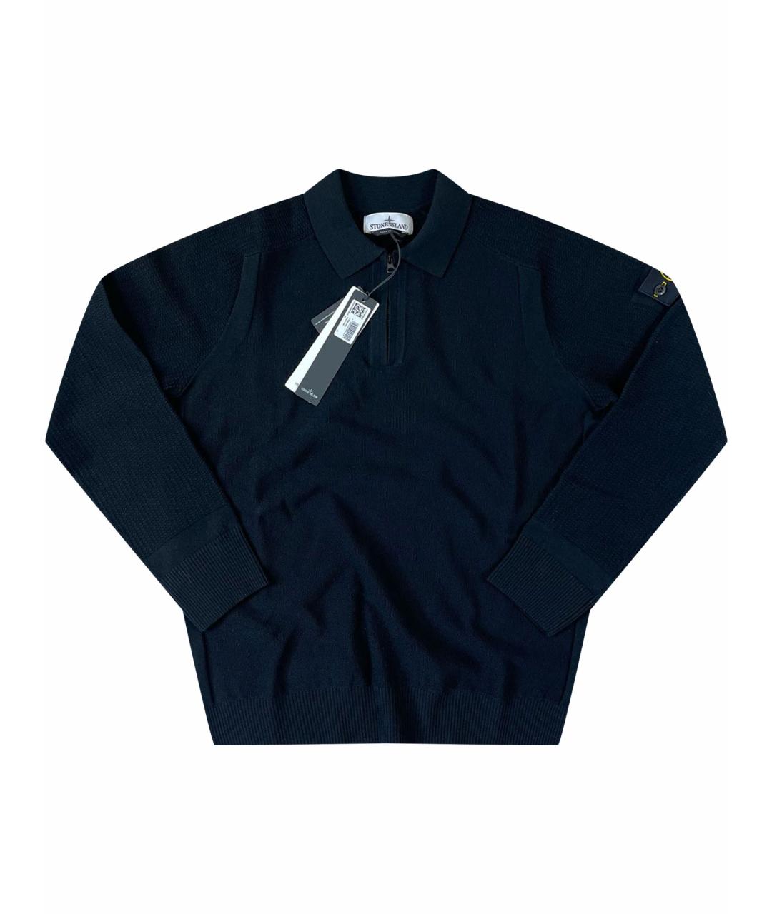 STONE ISLAND Черный шерстяной джемпер / свитер, фото 1