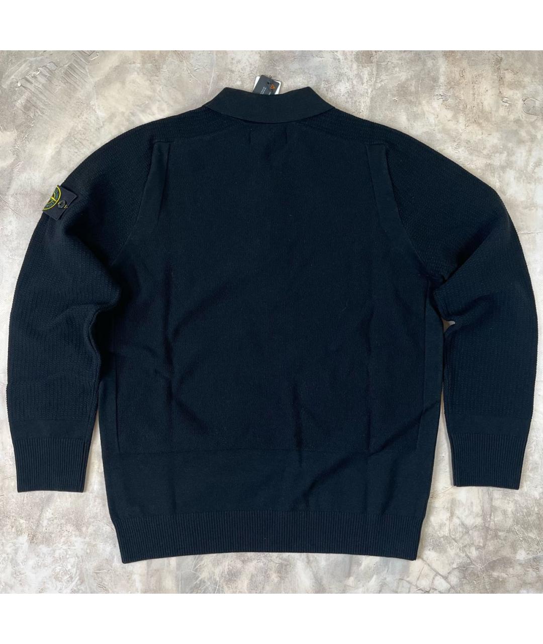STONE ISLAND Черный шерстяной джемпер / свитер, фото 2