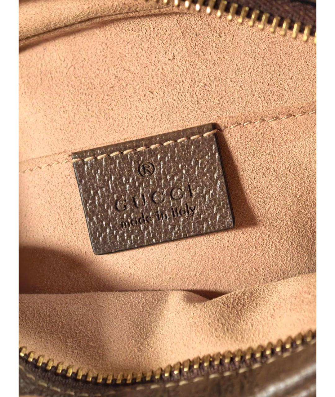 GUCCI Бежевая тканевая сумка через плечо, фото 4