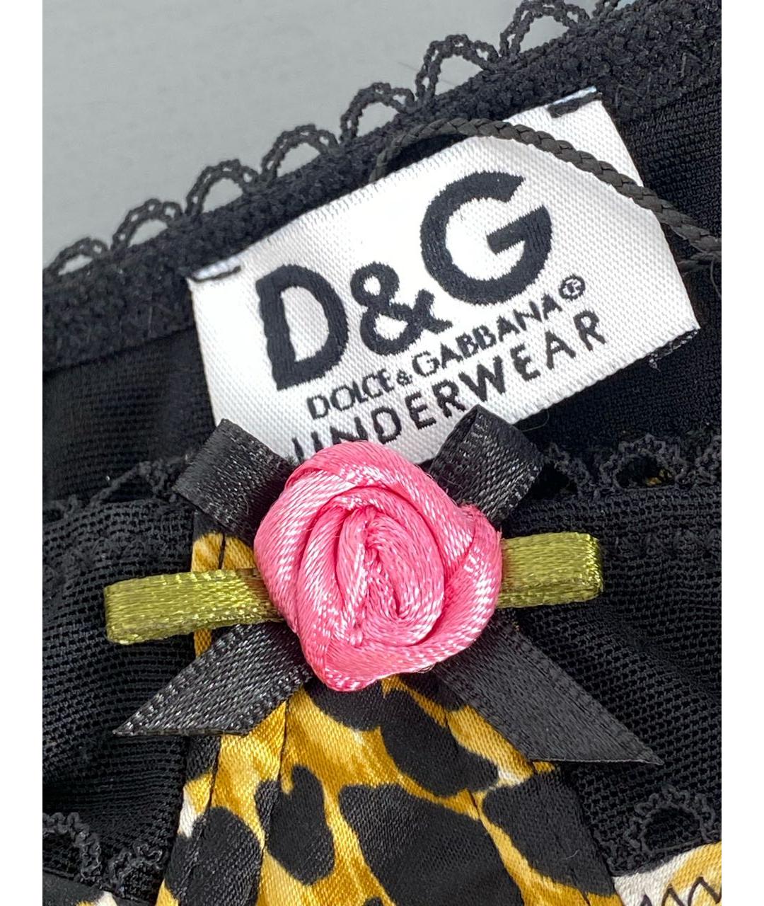 DOLCE&GABBANA Коричневая полиэстеровая майка, фото 4