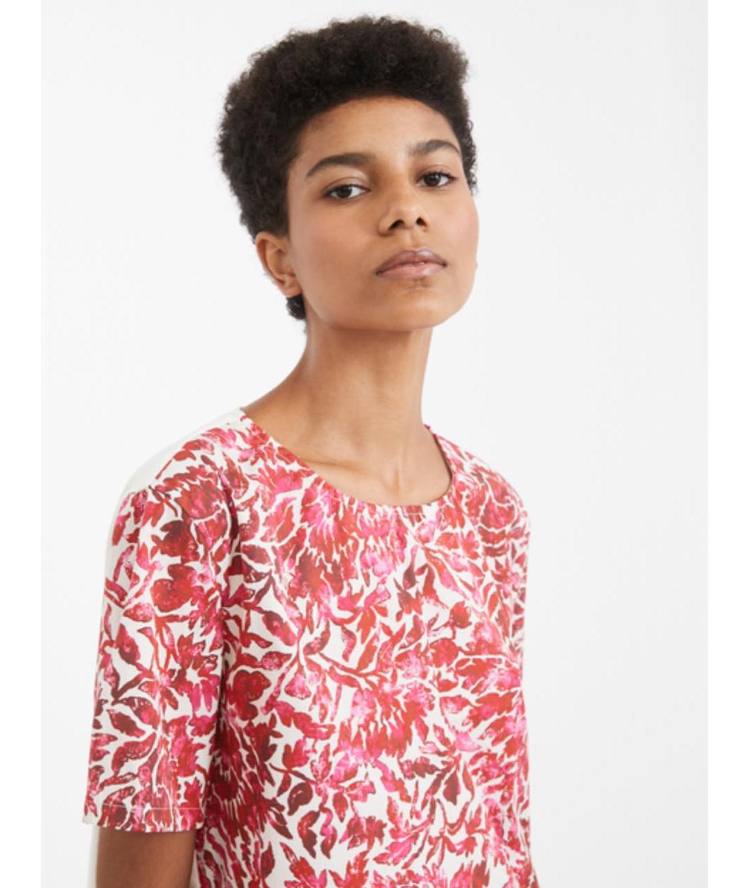 MAX MARA Красная хлопковая футболка, фото 5