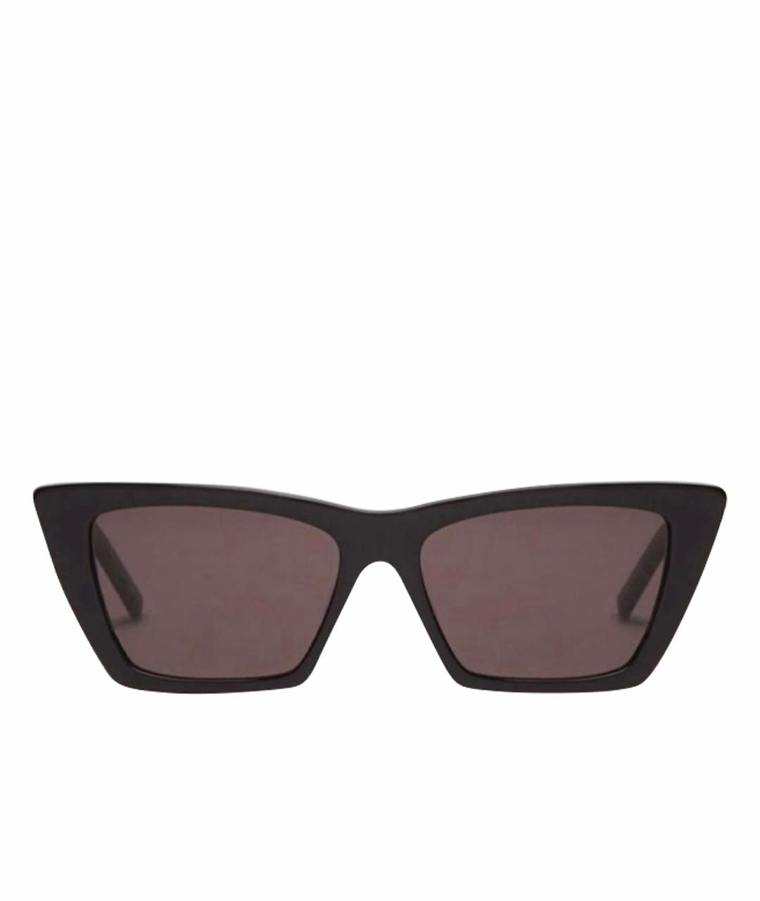SAINT LAURENT Черные пластиковые солнцезащитные очки, фото 1