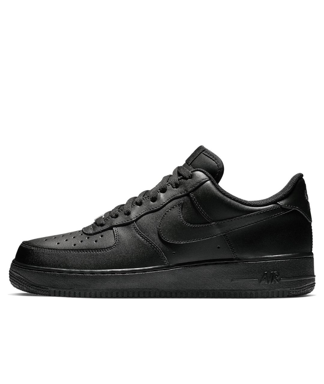 NIKE Черные кожаные низкие кроссовки / кеды, фото 9