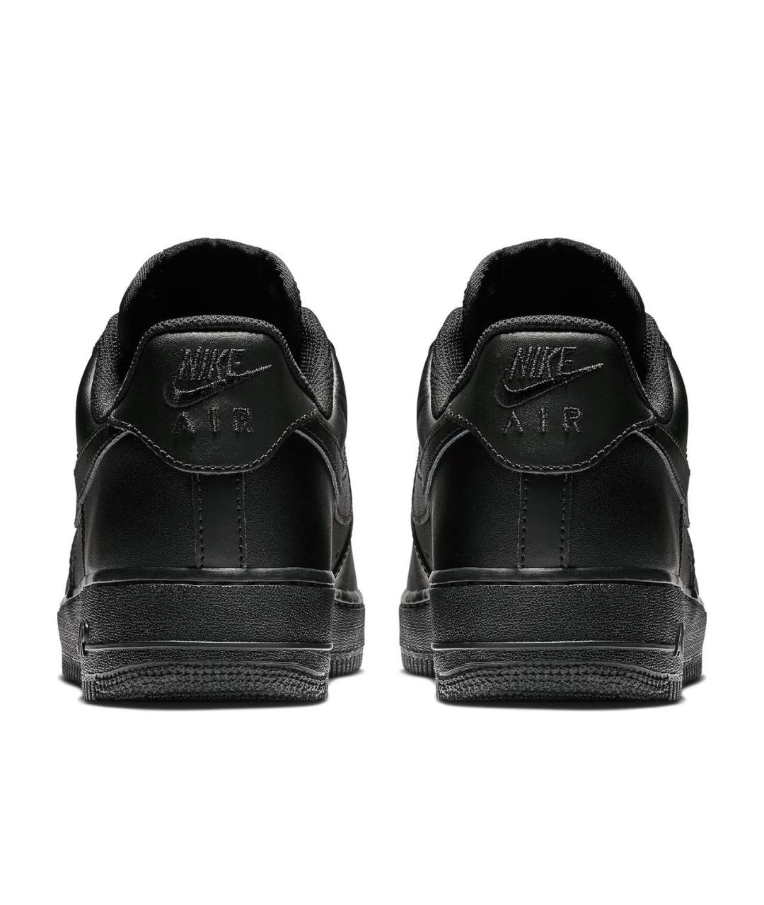 NIKE Черные кожаные низкие кроссовки / кеды, фото 3