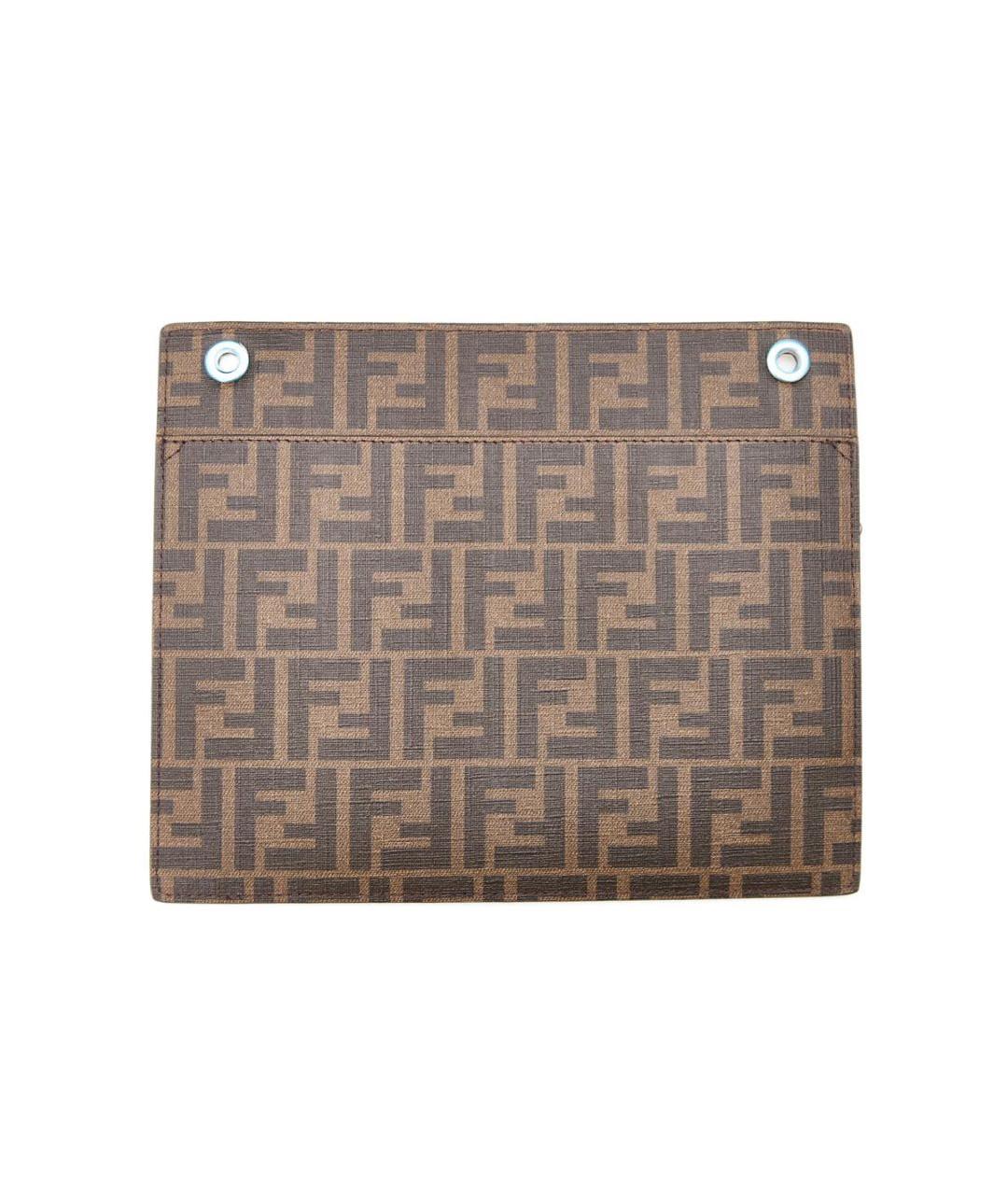FENDI Бордовая кожаная сумка тоут, фото 8