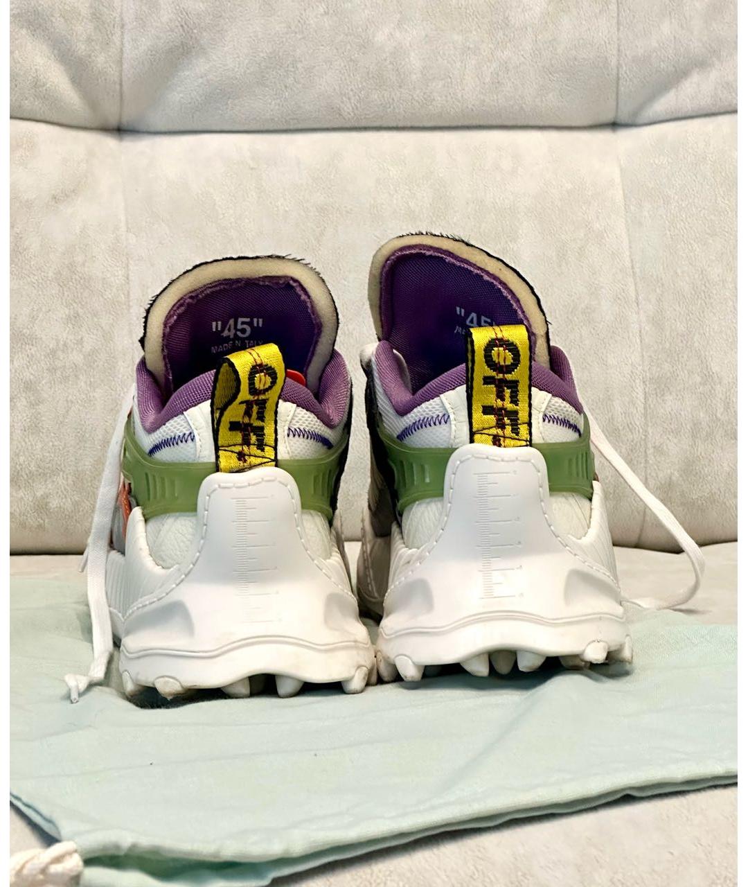 OFF-WHITE Мульти кожаные низкие кроссовки / кеды, фото 4