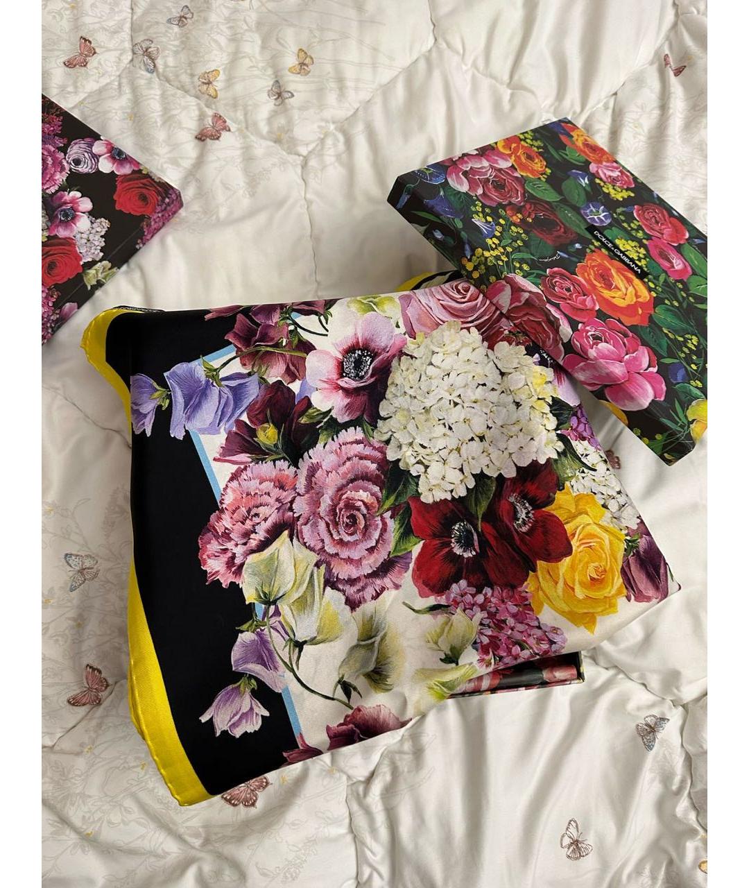 DOLCE&GABBANA Мульти шелковый платок, фото 3