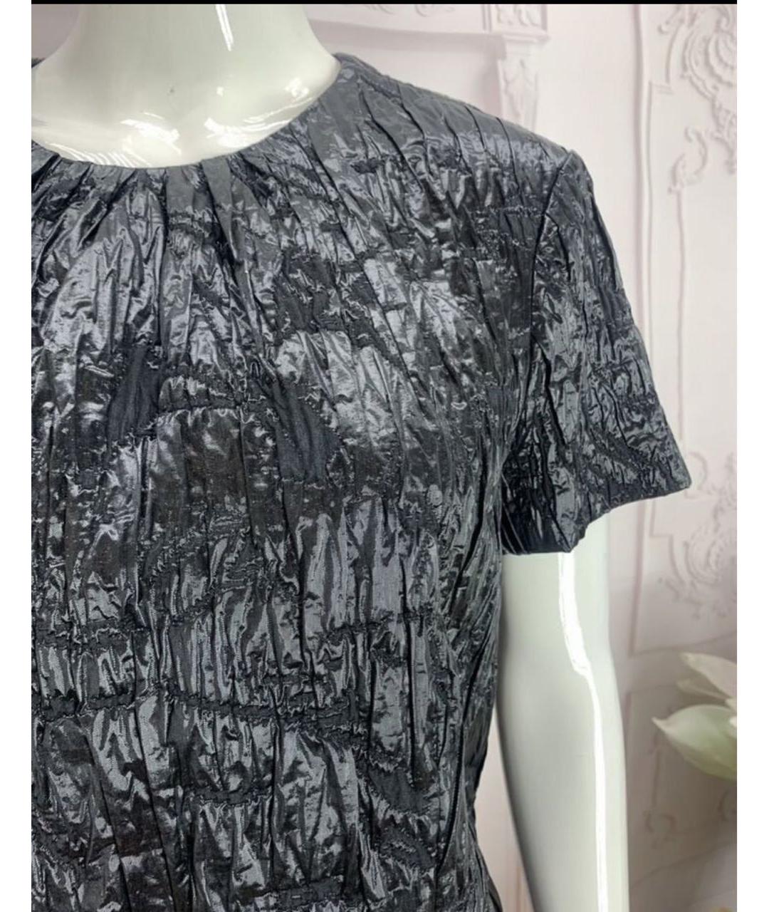 SAINT LAURENT Черное шелковое платье, фото 4