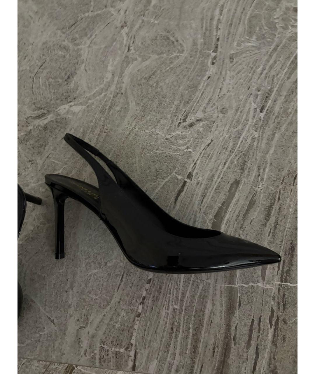 SAINT LAURENT Черные туфли из лакированной кожи, фото 3
