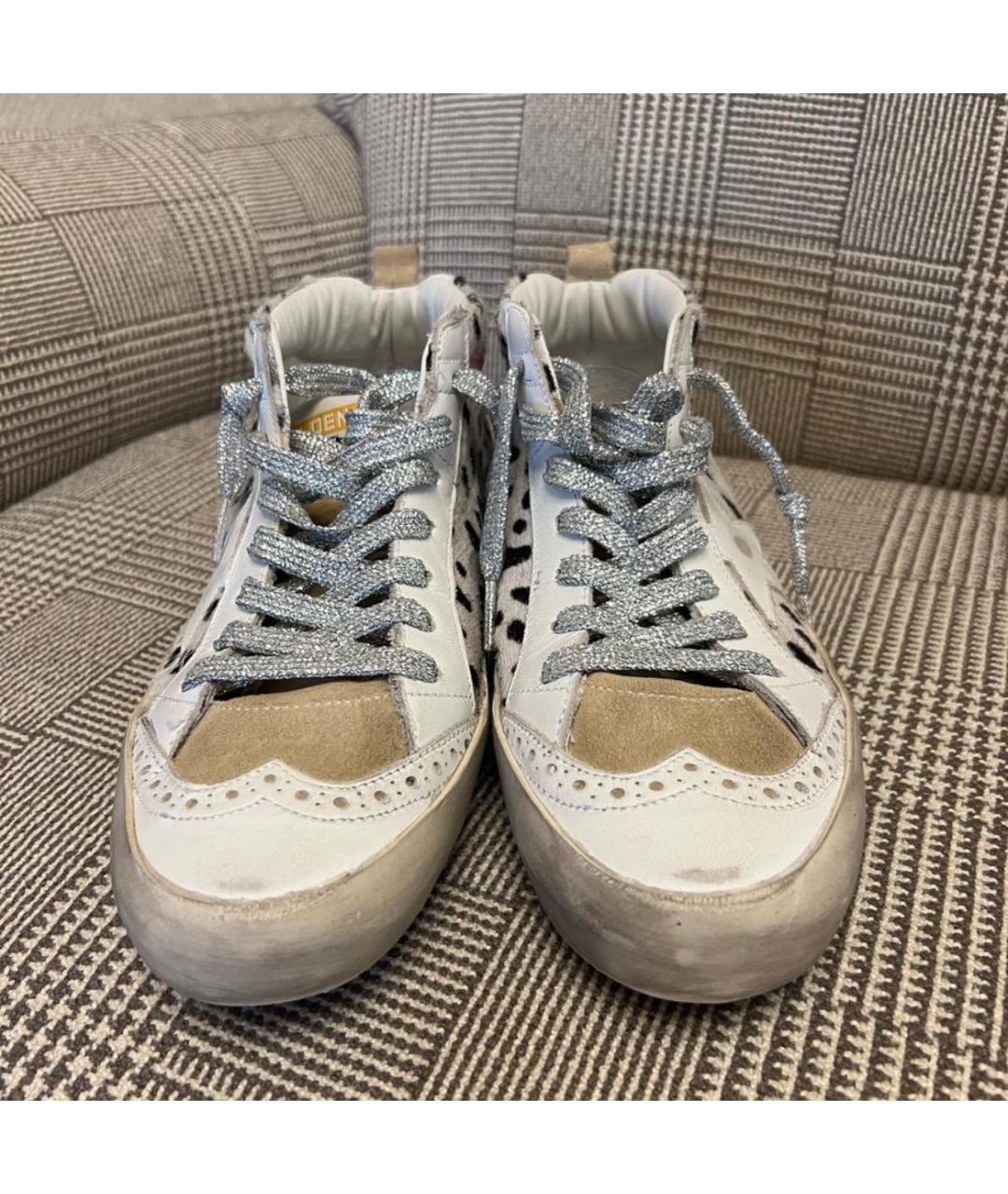 GOLDEN GOOSE DELUXE BRAND Белые кожаные кроссовки, фото 2