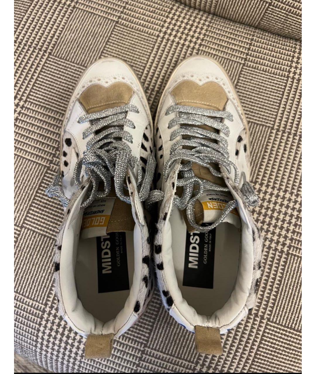 GOLDEN GOOSE DELUXE BRAND Белые кожаные кроссовки, фото 3