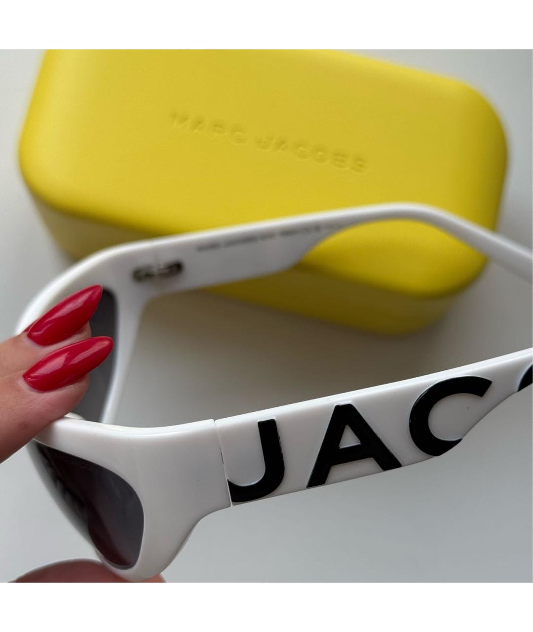 MARC JACOBS Белые пластиковые солнцезащитные очки, фото 4