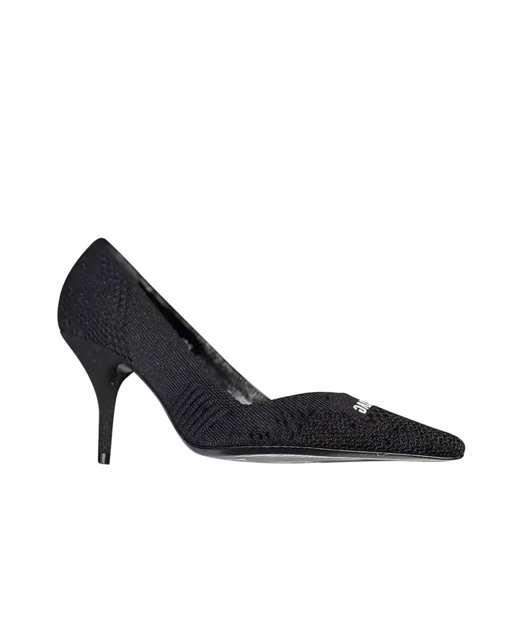 BALENCIAGA Черные текстильные туфли, фото 1