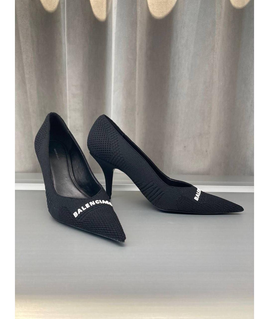 BALENCIAGA Черные текстильные туфли, фото 2
