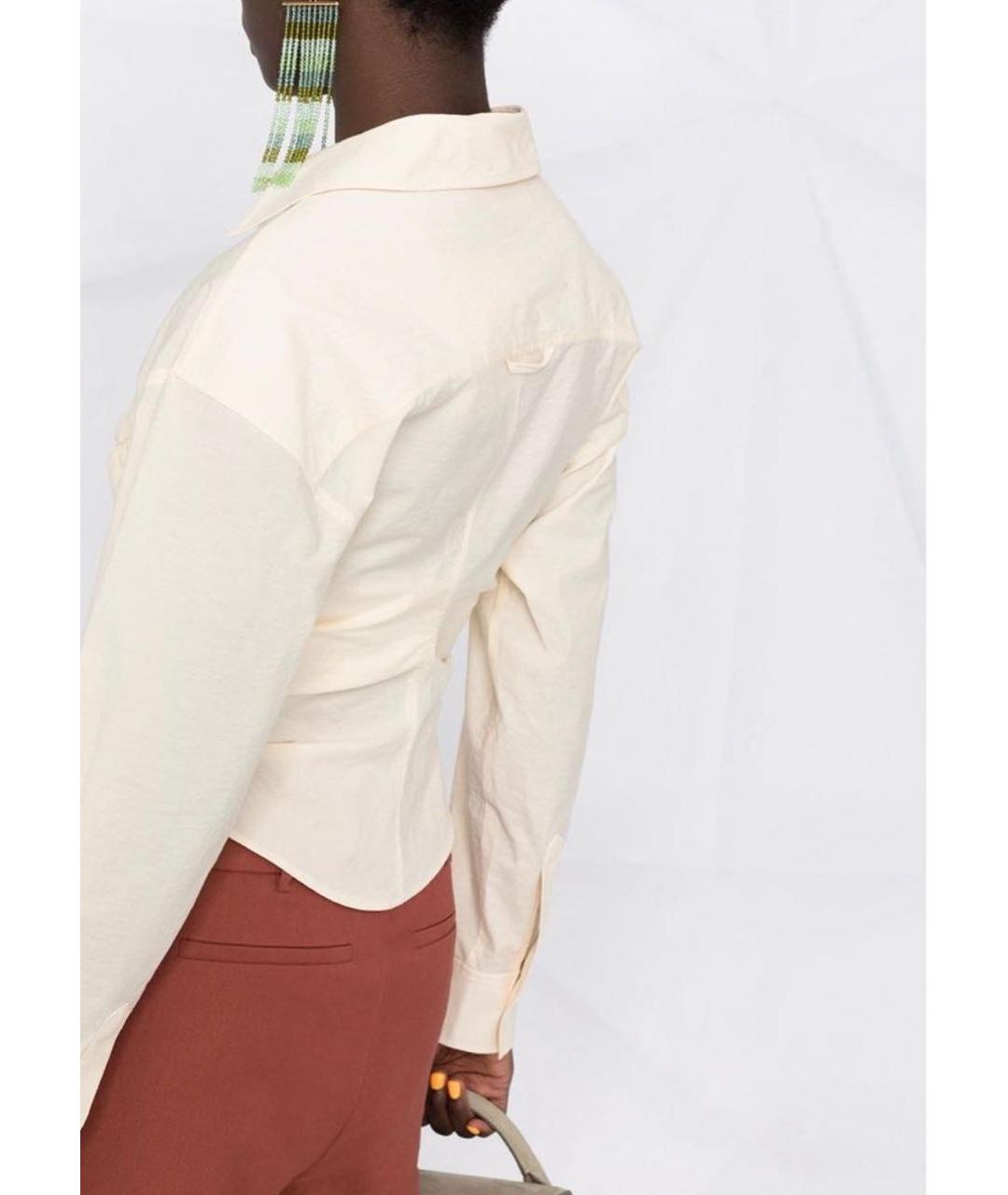 JACQUEMUS Бежевая хлопковая рубашка, фото 3