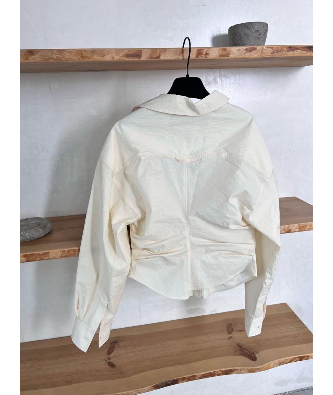 JACQUEMUS Бежевая хлопковая рубашка, фото 4