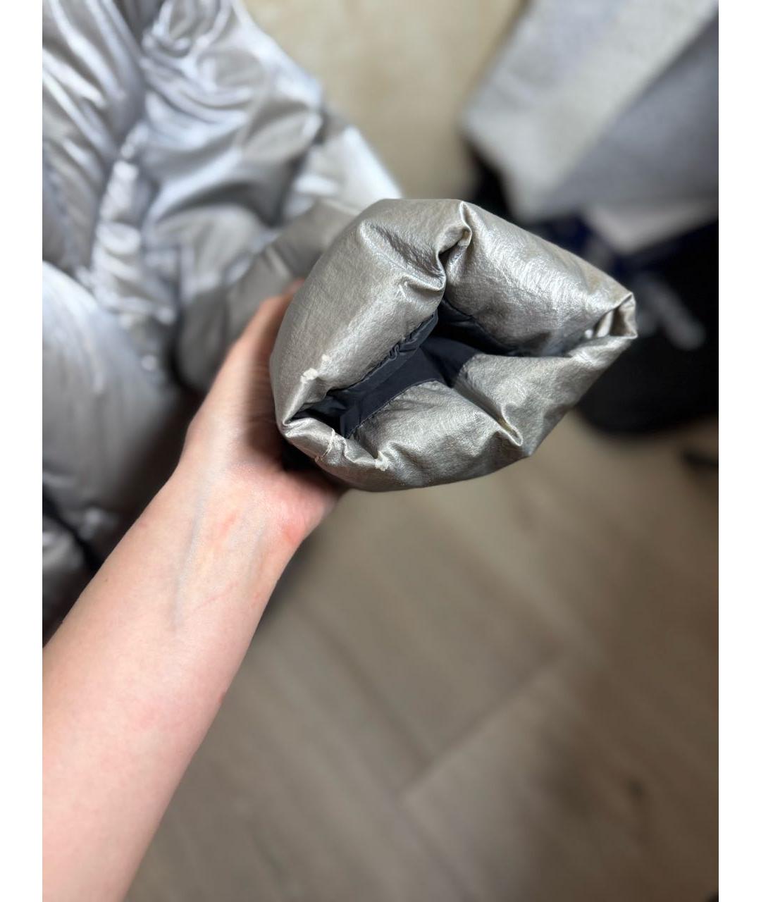 MONCLER Серебрянный пуховик, фото 6