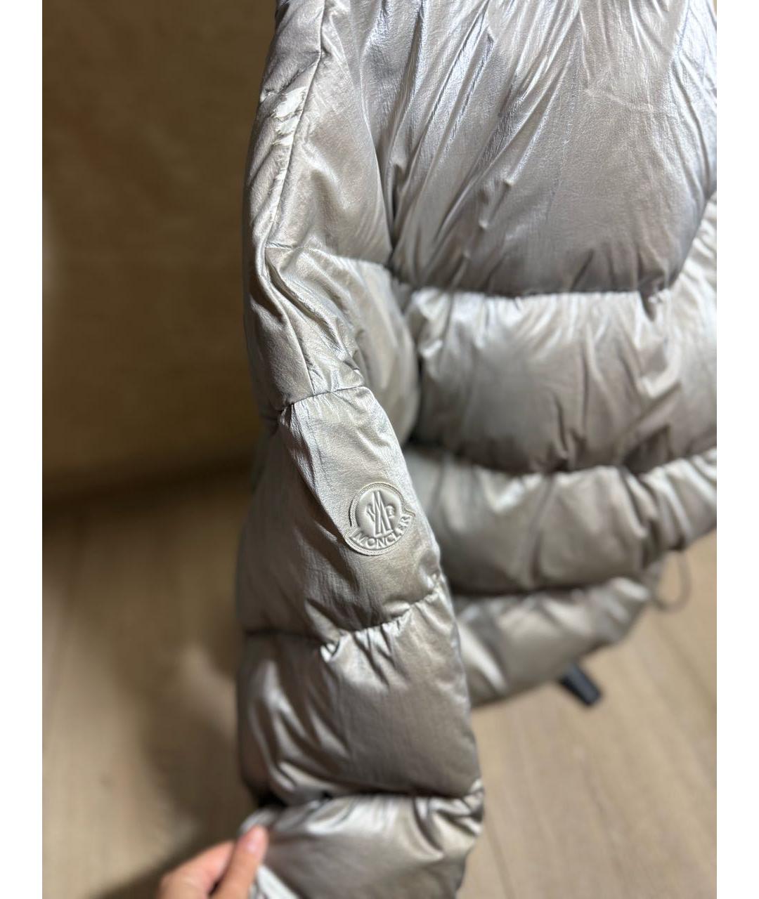 MONCLER Серебрянный пуховик, фото 4