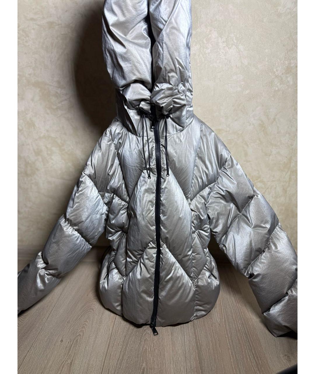 MONCLER Серебрянный пуховик, фото 7