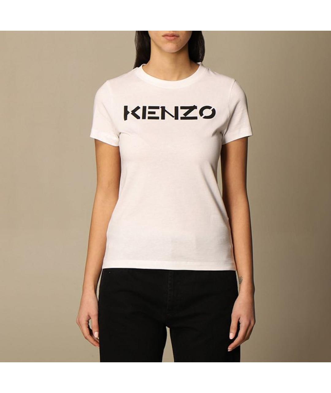 KENZO Белая хлопковая футболка, фото 2