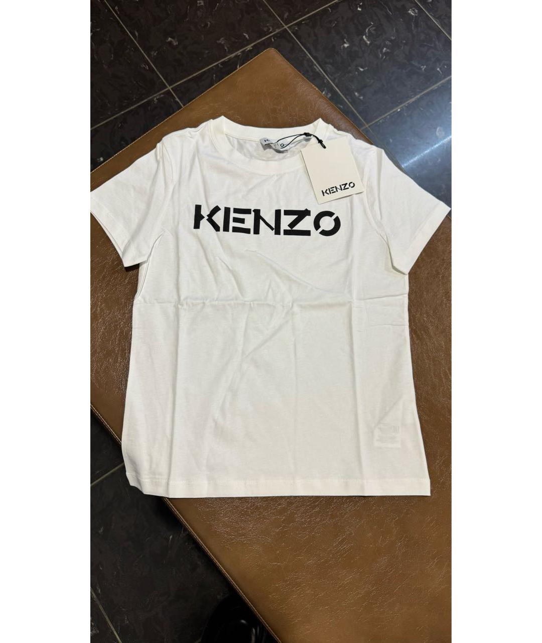 KENZO Белая хлопковая футболка, фото 5