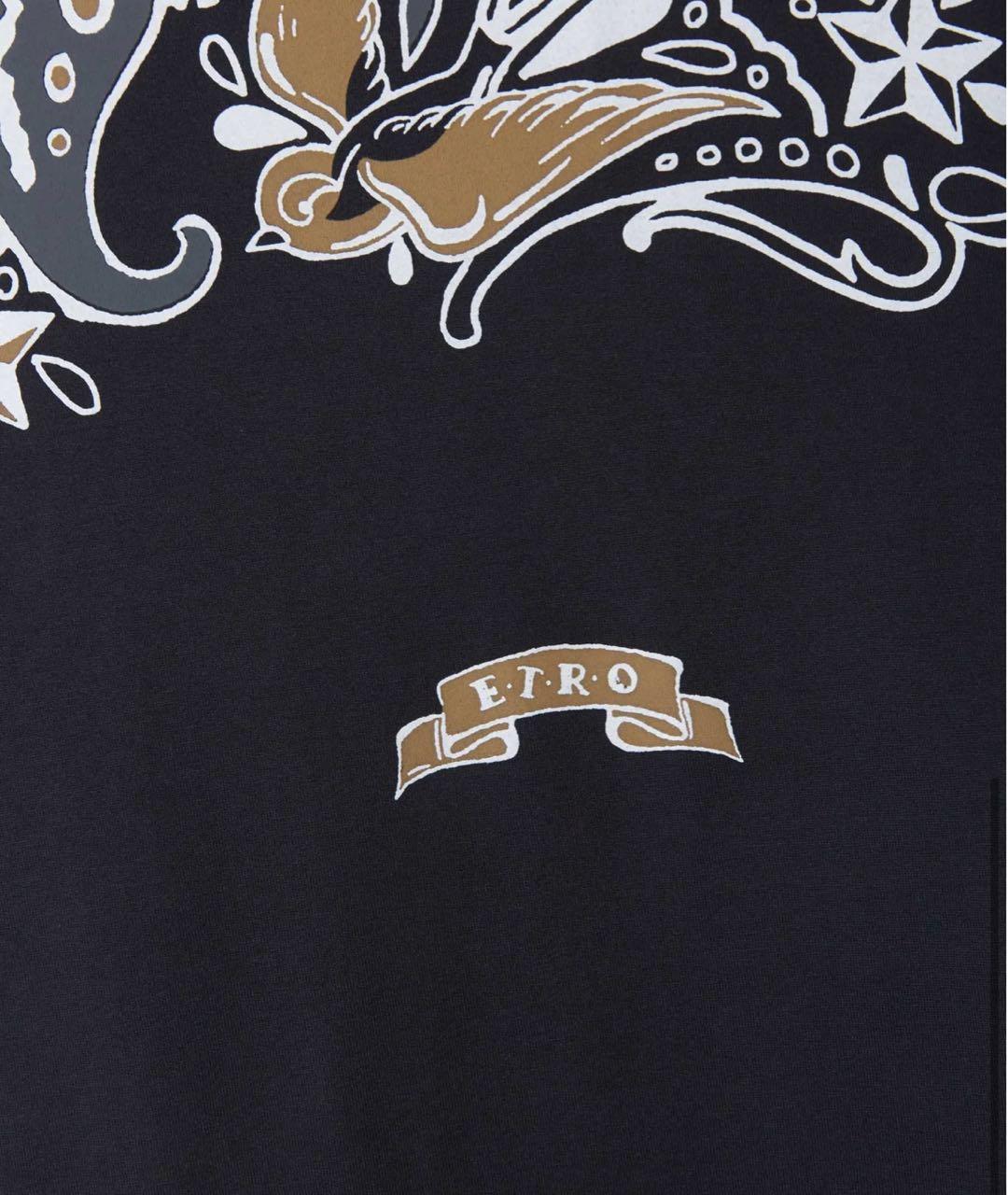 ETRO Черная хлопковая футболка, фото 4
