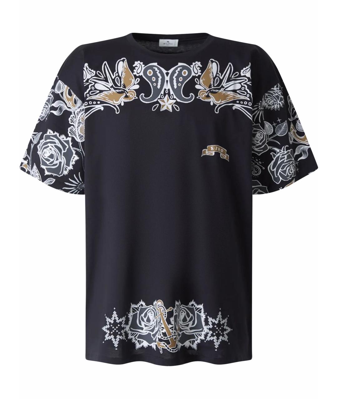 ETRO Черная хлопковая футболка, фото 1
