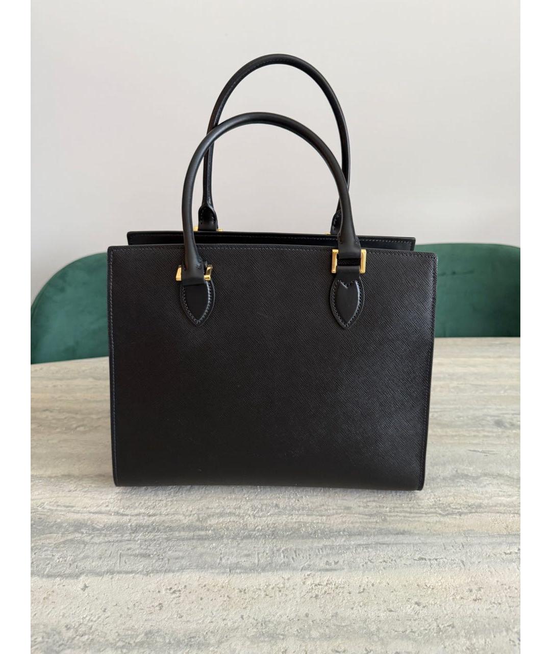 PRADA Черная кожаная сумка тоут, фото 3