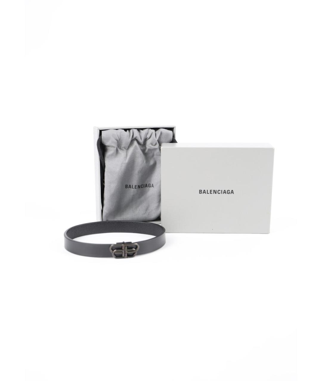 BALENCIAGA Черный кожаный чокер, фото 5