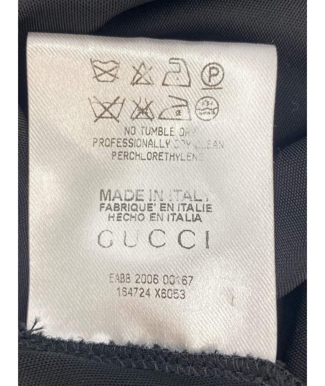 GUCCI Черное вискозное повседневное платье, фото 8