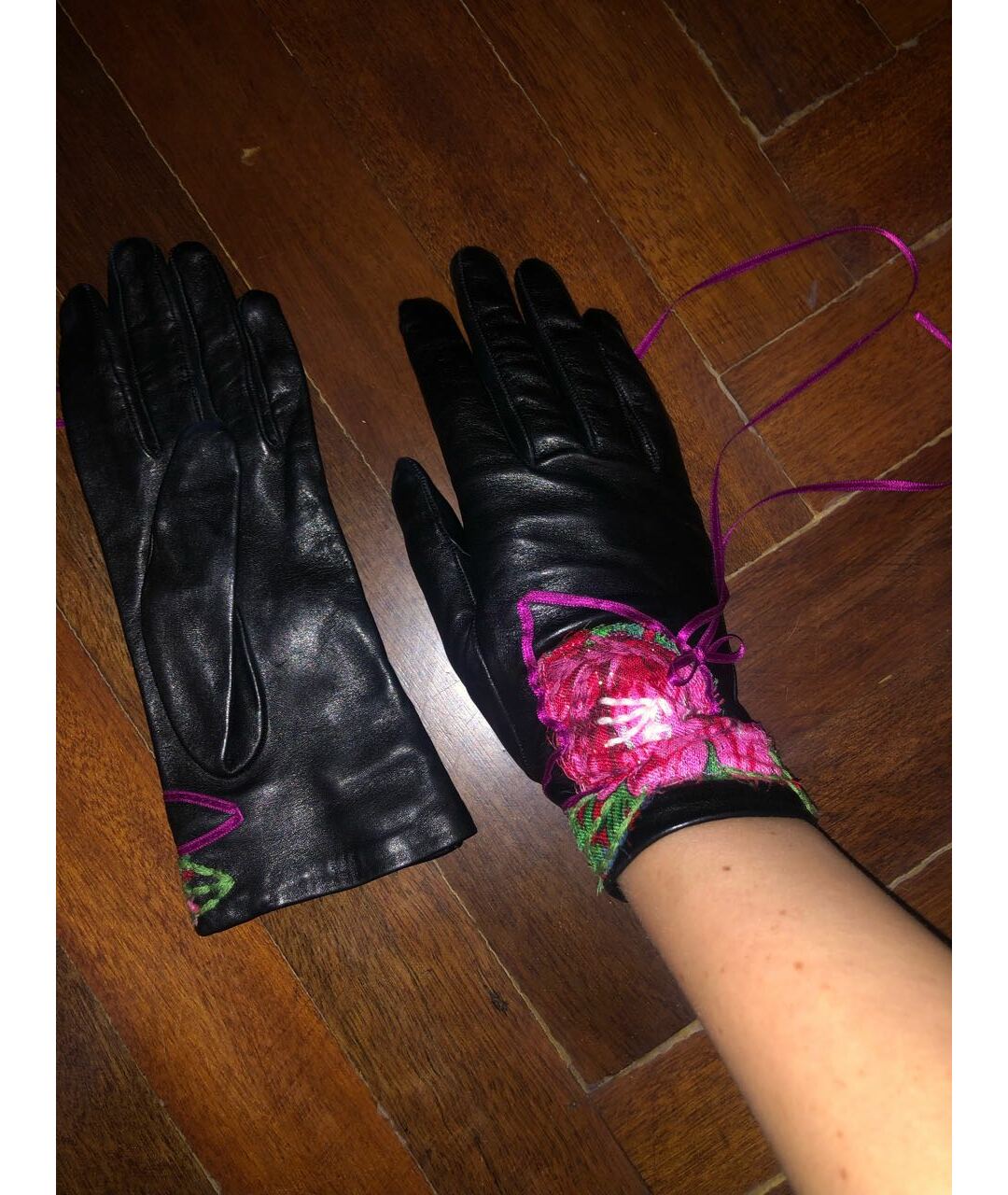 JOHN GALLIANO Мульти кожаные перчатки, фото 4