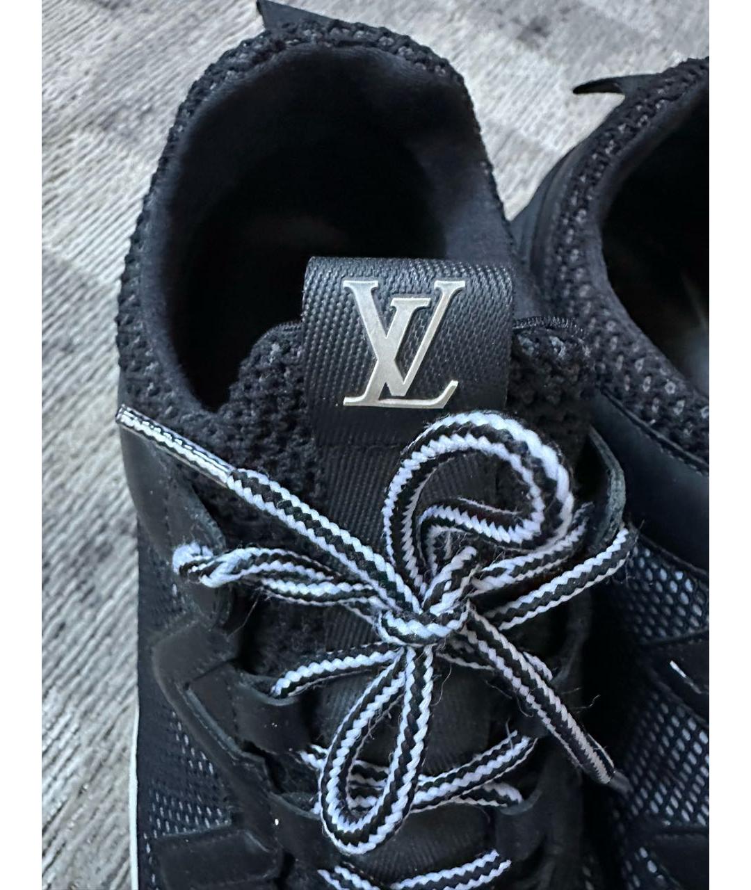 LOUIS VUITTON Черные кожаные кроссовки, фото 3